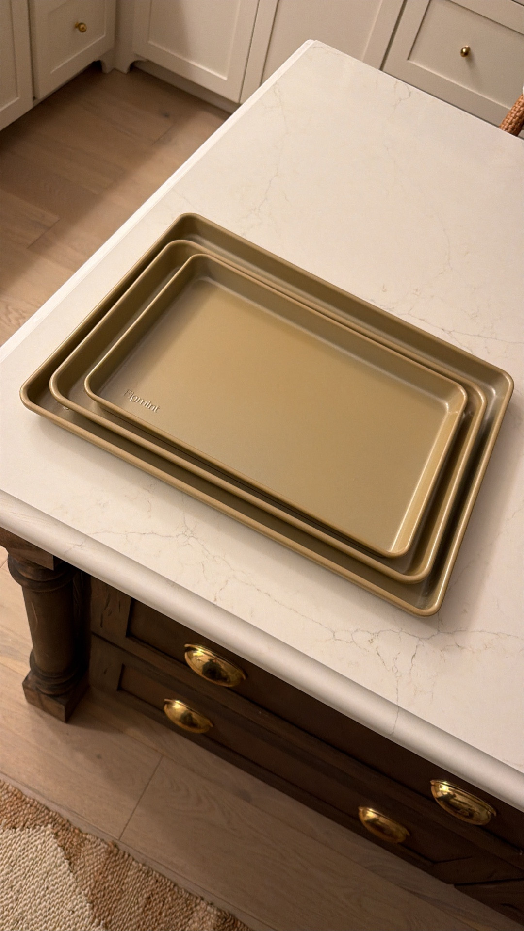 Set of 3 gold nonstick baking sheets at Target- reminds me so much of Williams Sonoma 😍

#LTKHome