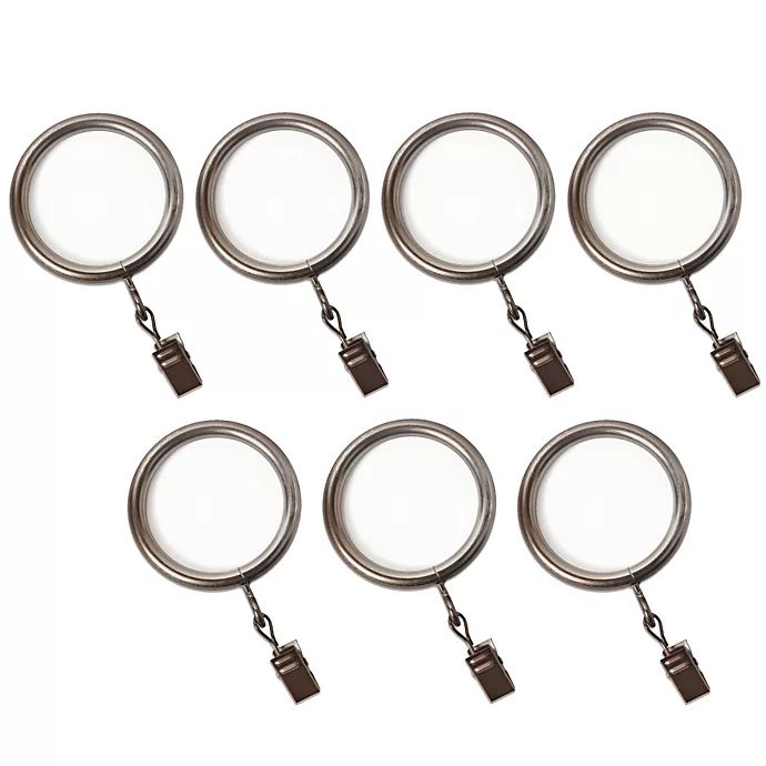 Cambria® Premier Complete Clip Rings in Warm Gold (Set of 7) | Bed Bath & Beyond
