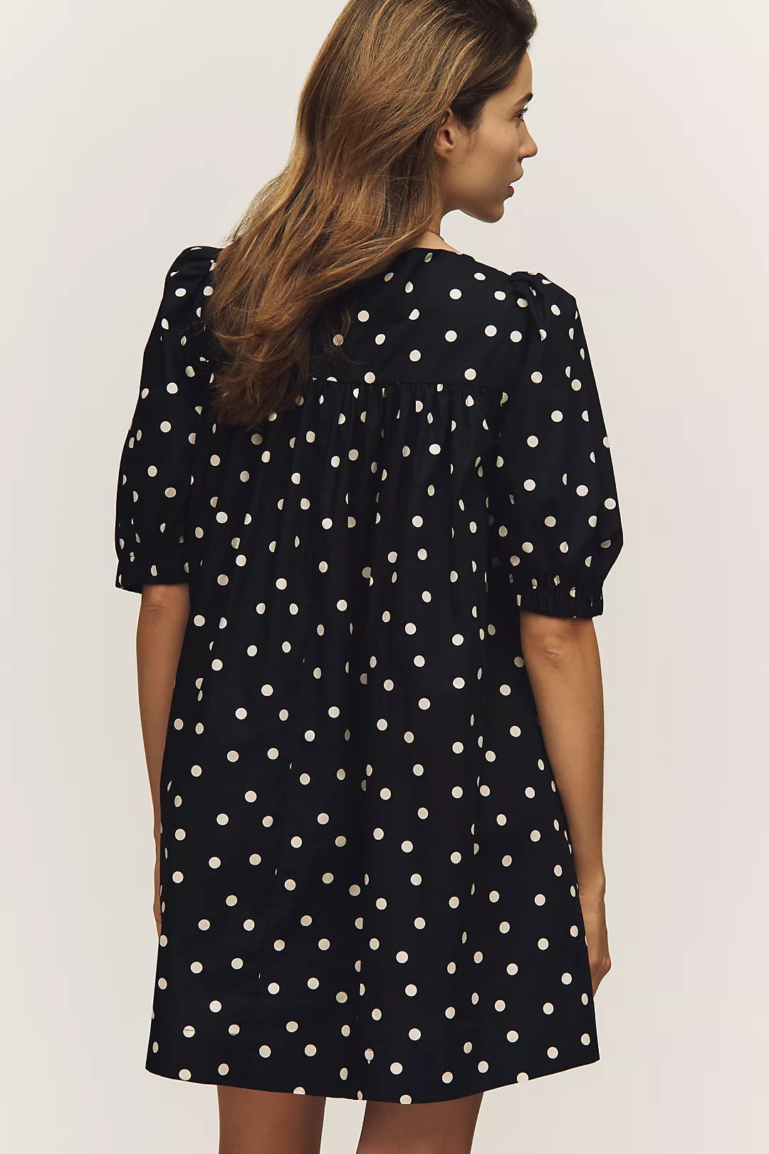 Maeve Cotton Puff-Sleeve Mini Dress | Anthropologie (US)