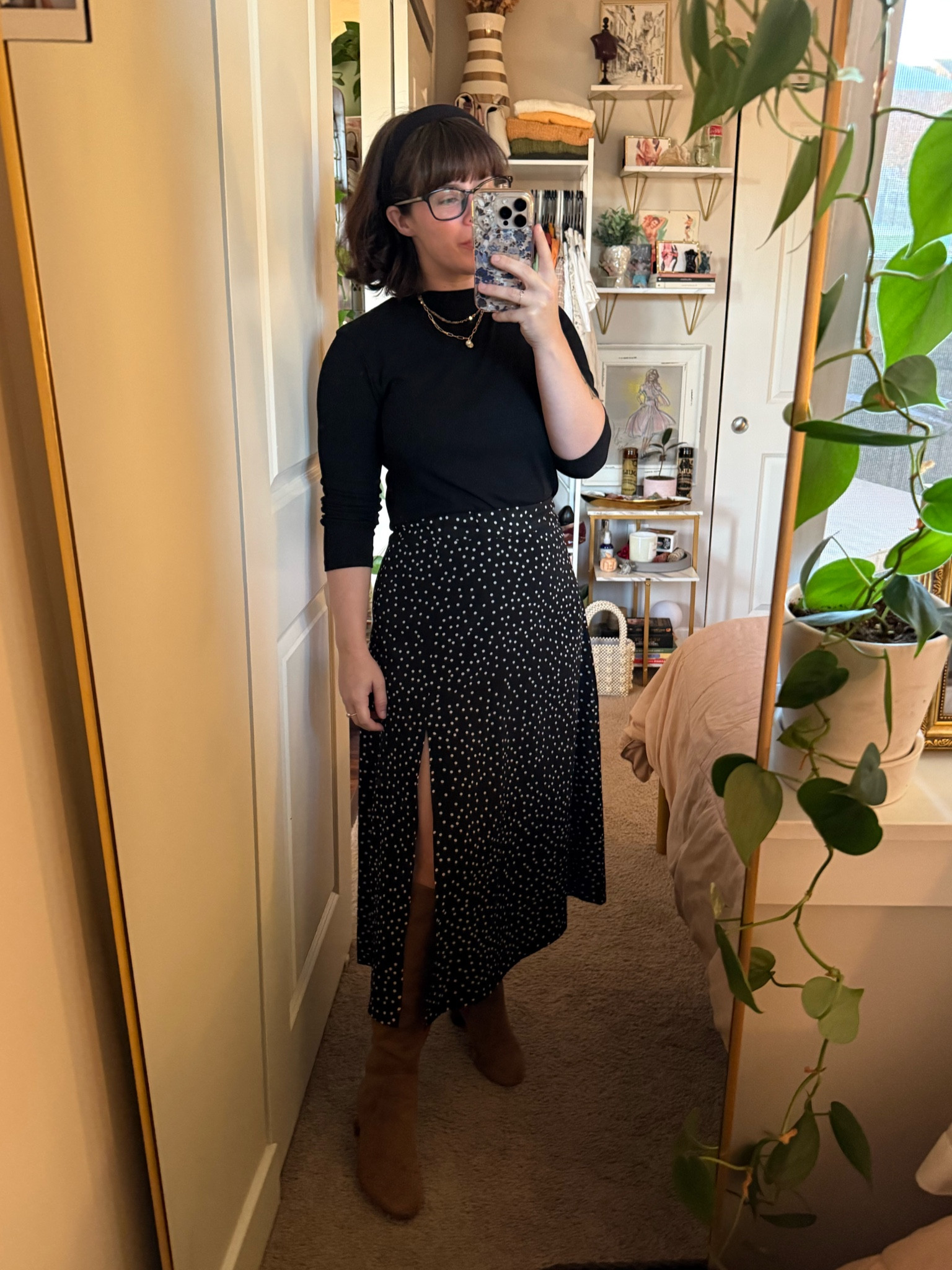 This is one of my favorite outfits to wear! It’s so easy and looks so put together. These boots are my favorite. Wearing a size 5, I would not say they are a wide calf  

#LTKStyleTip #LTKSeasonal #LTKWorkwear