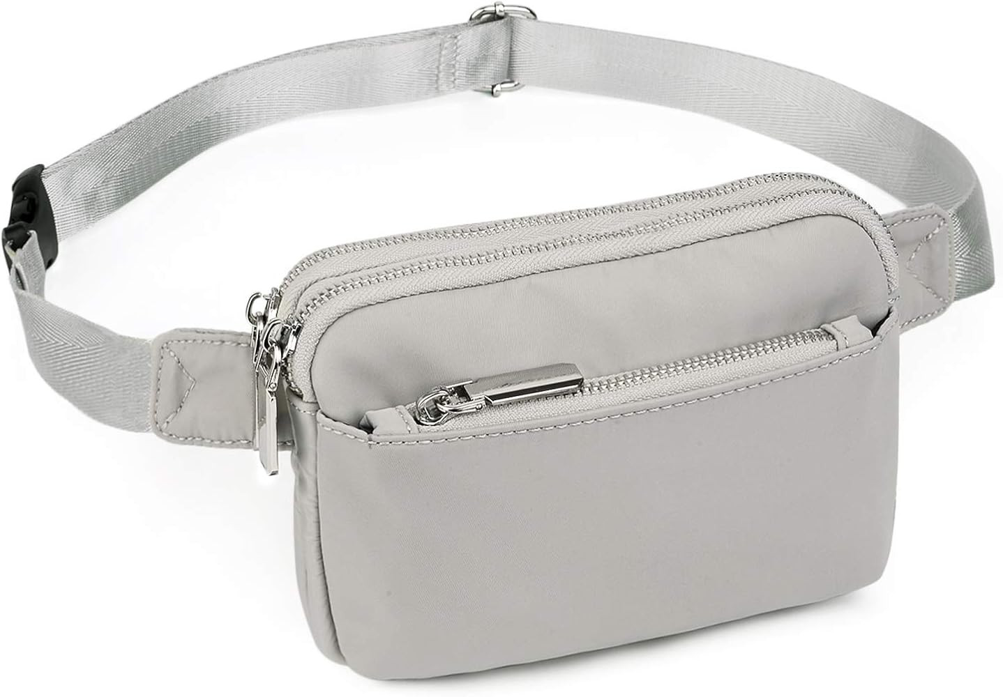 UTO-Fanny-Pack-for-Women-Belt-Bag Waterproof Nylon Fashion Slim Lightweight Waist Pack with 3 Zip... | Amazon (US)