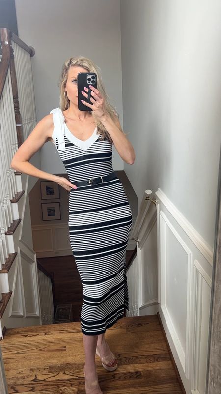 Amazon midi dress Amazon maxi dress bow adjustable sleeve striped black-and-white maxi dress spring maxi dress summer maxi dress maxi dress stretchy affordable, fashion, affordable Amazon find belt, black faux, leather waist belt

#LTKfindsunder50 #LTKfindsunder100 #LTKbump