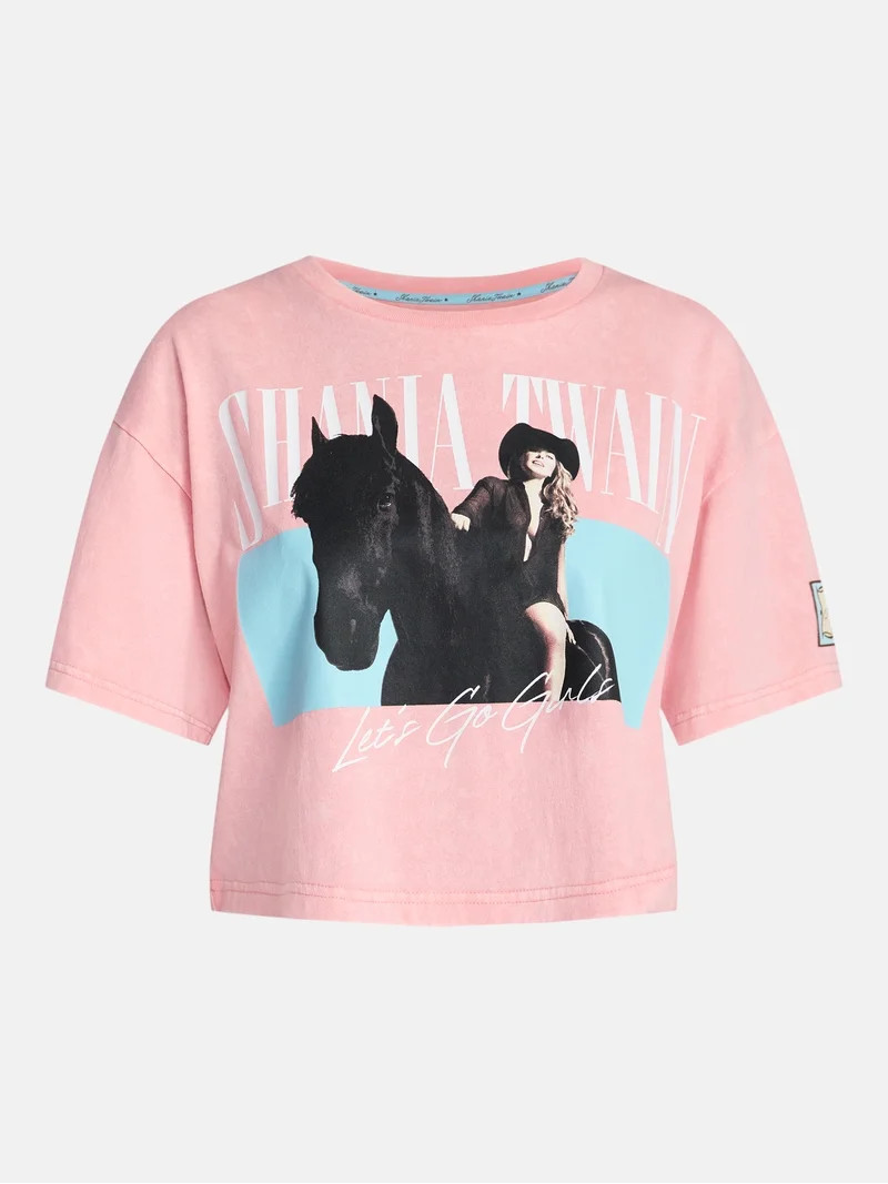 Shania Twain Women's Skimmer Tee with Short Sleeves, XXS-4X | Walmart (US)