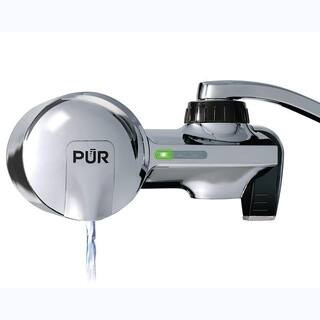 PLUS Faucet Mount Filtration System, Chrome | The Home Depot