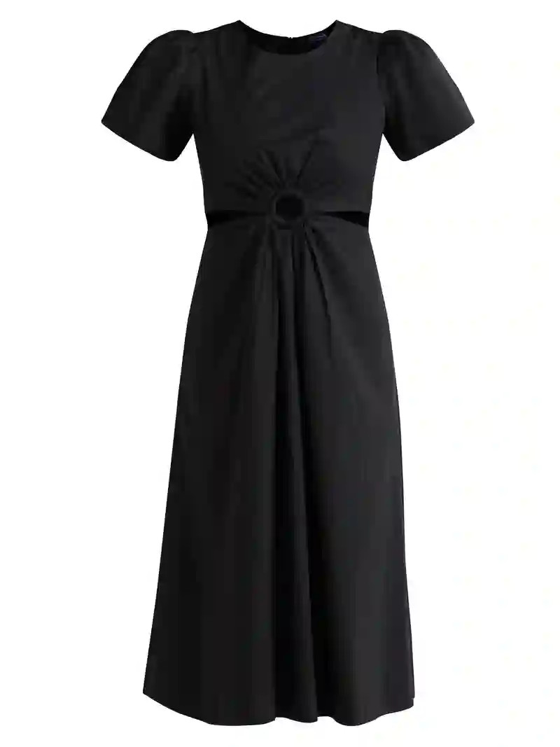 Scoop Women’s and Women's Plus Puff Sleeve O-Ring Dress, Sizes XS-4X | Walmart (US)