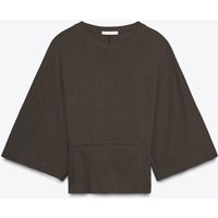 Zara - Cotton T-Shirt - Women - Brown - Women | Zara US
