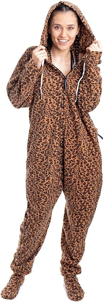 Forever Lazy Footed Adult Onesies, One-Piece Pajama Jumpsuits for Men and Women, Unisex. with Detach | Amazon (US)