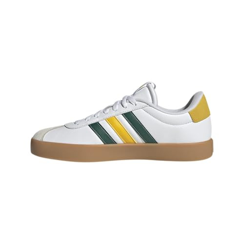 adidas Men's Vl Court 3.0 Sneaker, White/Collegiate Green/Utility Yellow, 10.5 | Amazon (US)