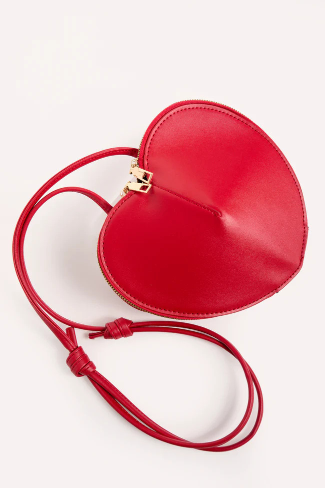 Kelsey Red Heart Handbag | Pink Lily