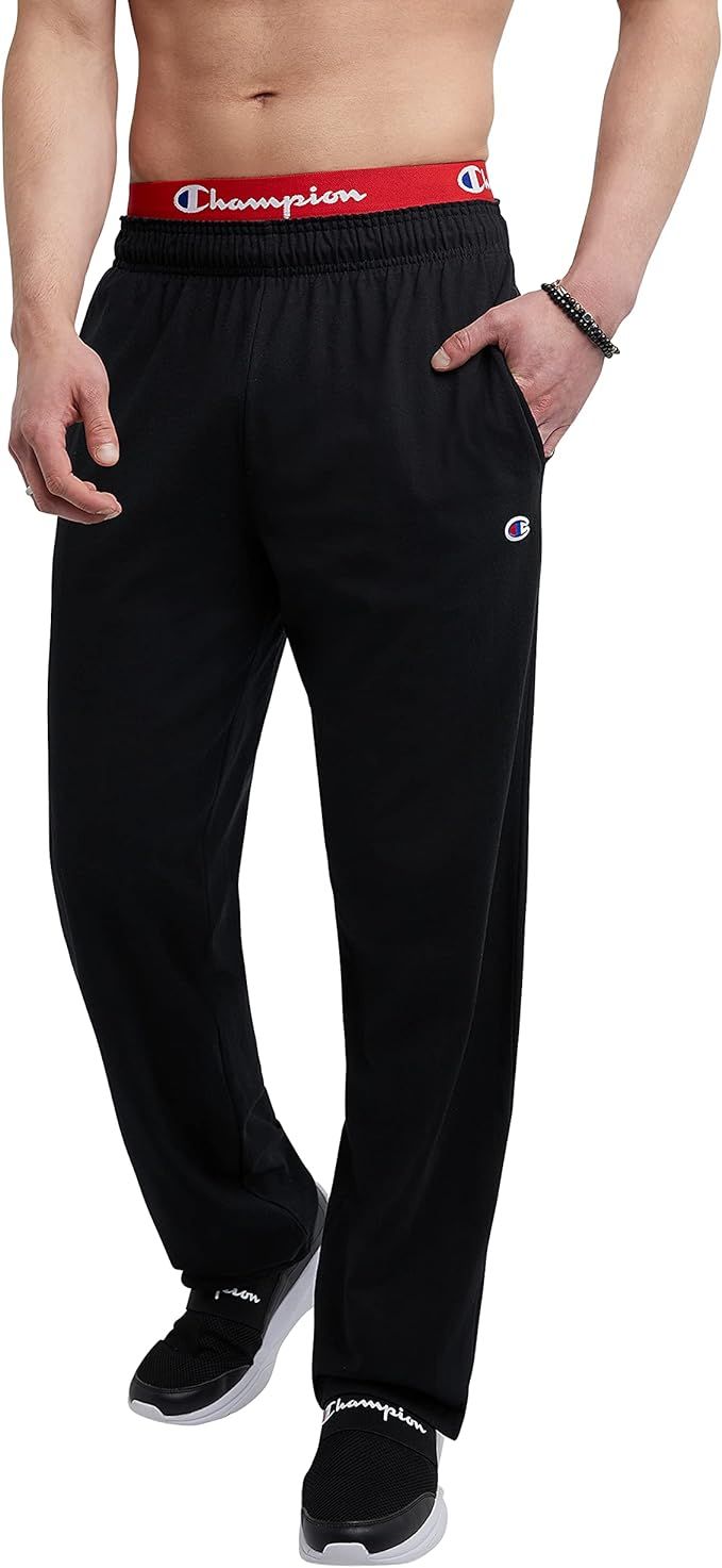 Amazon.com: Champion Men's Authentic Open Bottom Jersey Pant, X-Large - Black : Clothing, Shoes &... | Amazon (US)