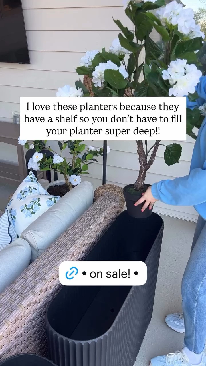 I love these planters because they have a shelf so you don’t have to fill your planter super deep!!

#LTKSeasonal #LTKHome