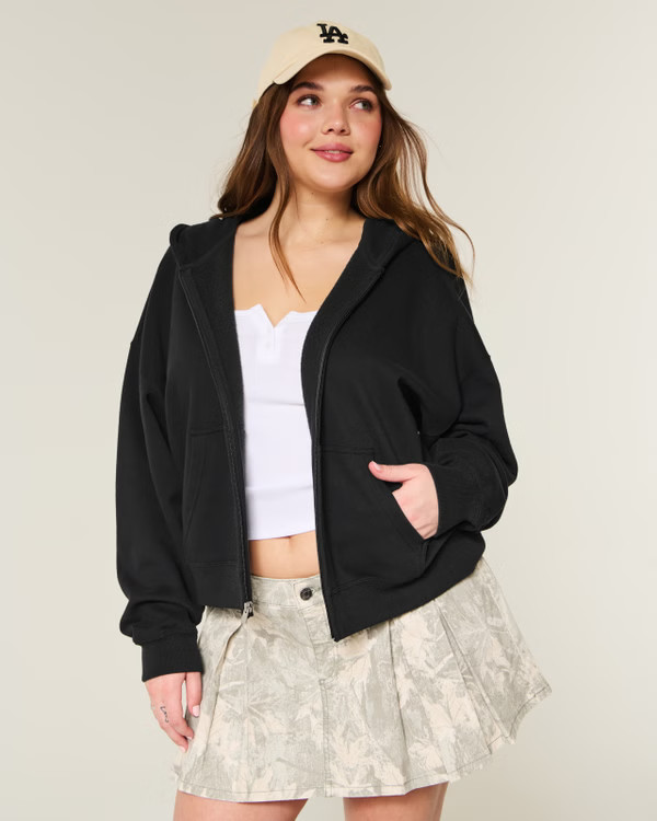 Oversized Zip-Up Hoodie | Hollister (US)