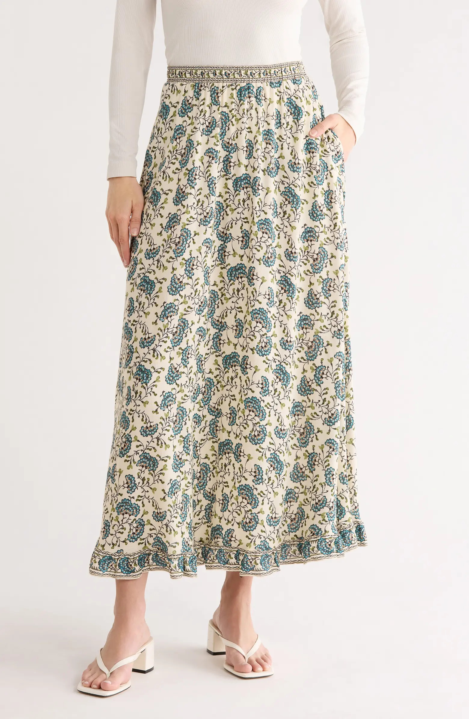 Floral Pull-On Maxi Skirt | Nordstrom Rack