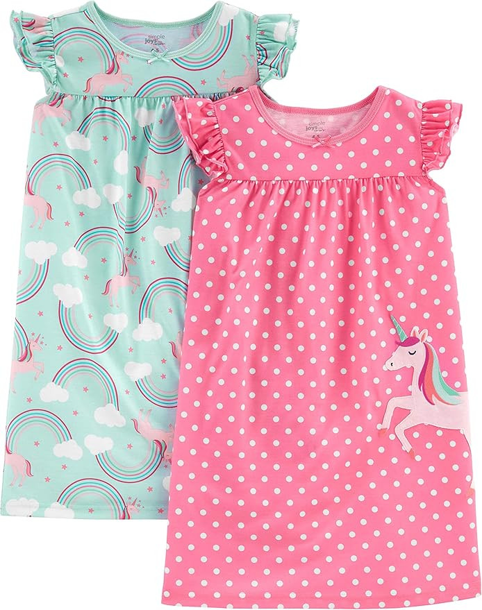 Simple Joys by Carter's Little Kid Girls' 2-Pack Nightgowns | Amazon (US)