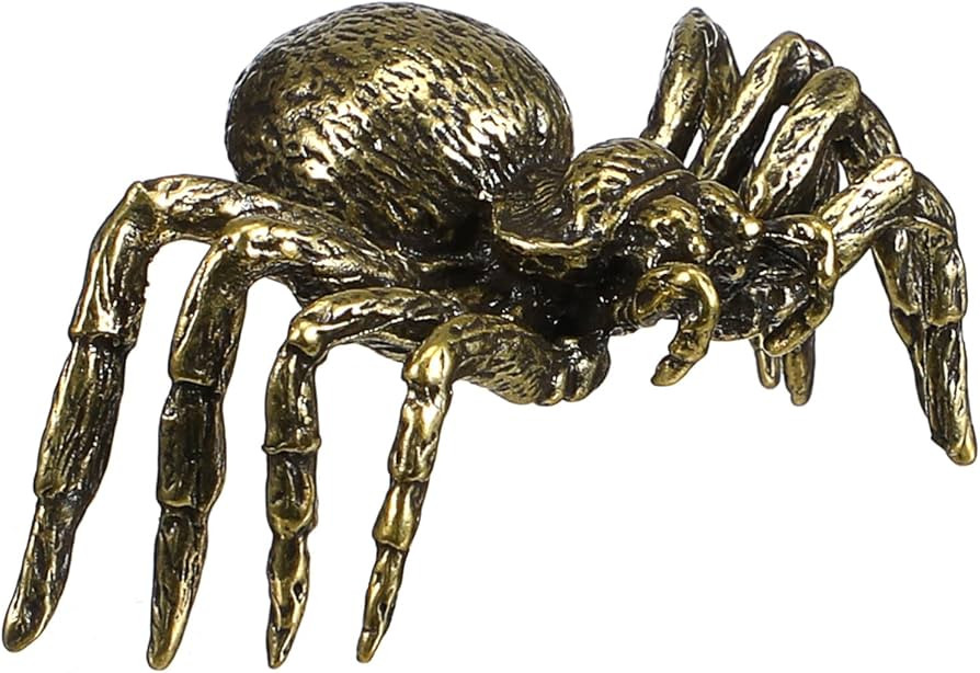NUOBESTY Brass Spider Figurine Japanese Style Fengshui Wealth Sculpture Lucky Statue Tea Pet Mini... | Amazon (US)