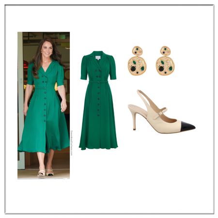 Princess Kate in Suzannah wiggle dress and Alessandra Rich heels 

#LTKstyletip