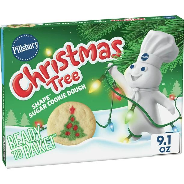 Pillsbury Shape Christmas Tree Sugar Cookie Dough, 20 ct., 9.1 oz. - Walmart.com | Walmart (US)