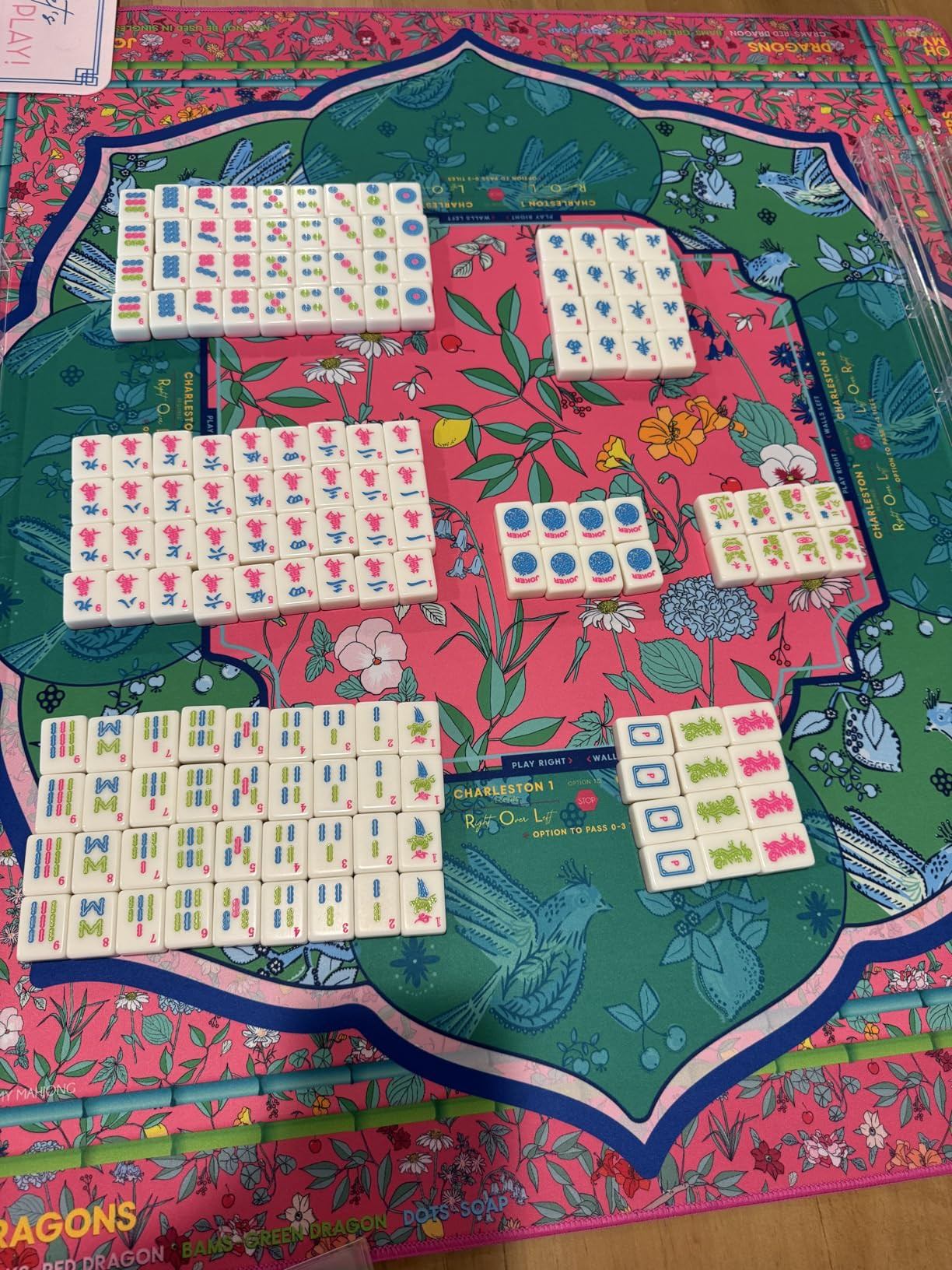 Pink American Mahjong Set 166 Mahjong Tiles 1.2-inch American Mahjong Game Set | Amazon (US)