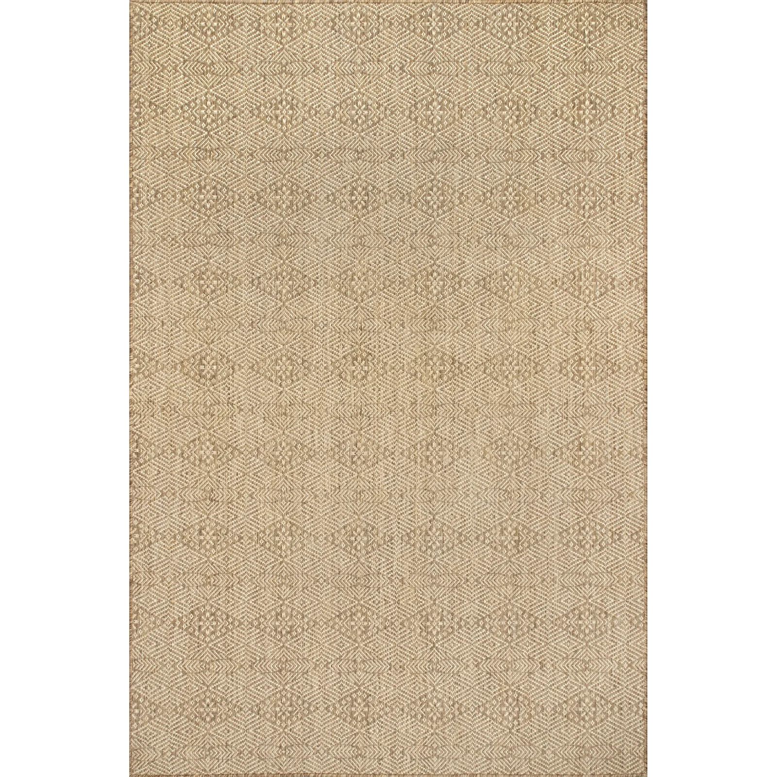 Roselyn Geometric Indoor / Outdoor Area Rug in Beige | Wayfair North America