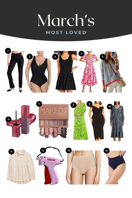 March’s most loved items include work friendly pants, swimsuit, wedding guest dresses, spring dresses, makeup, and seamless panties! 🛍️💫

#LTKswim #LTKworkwear #LTKbeauty