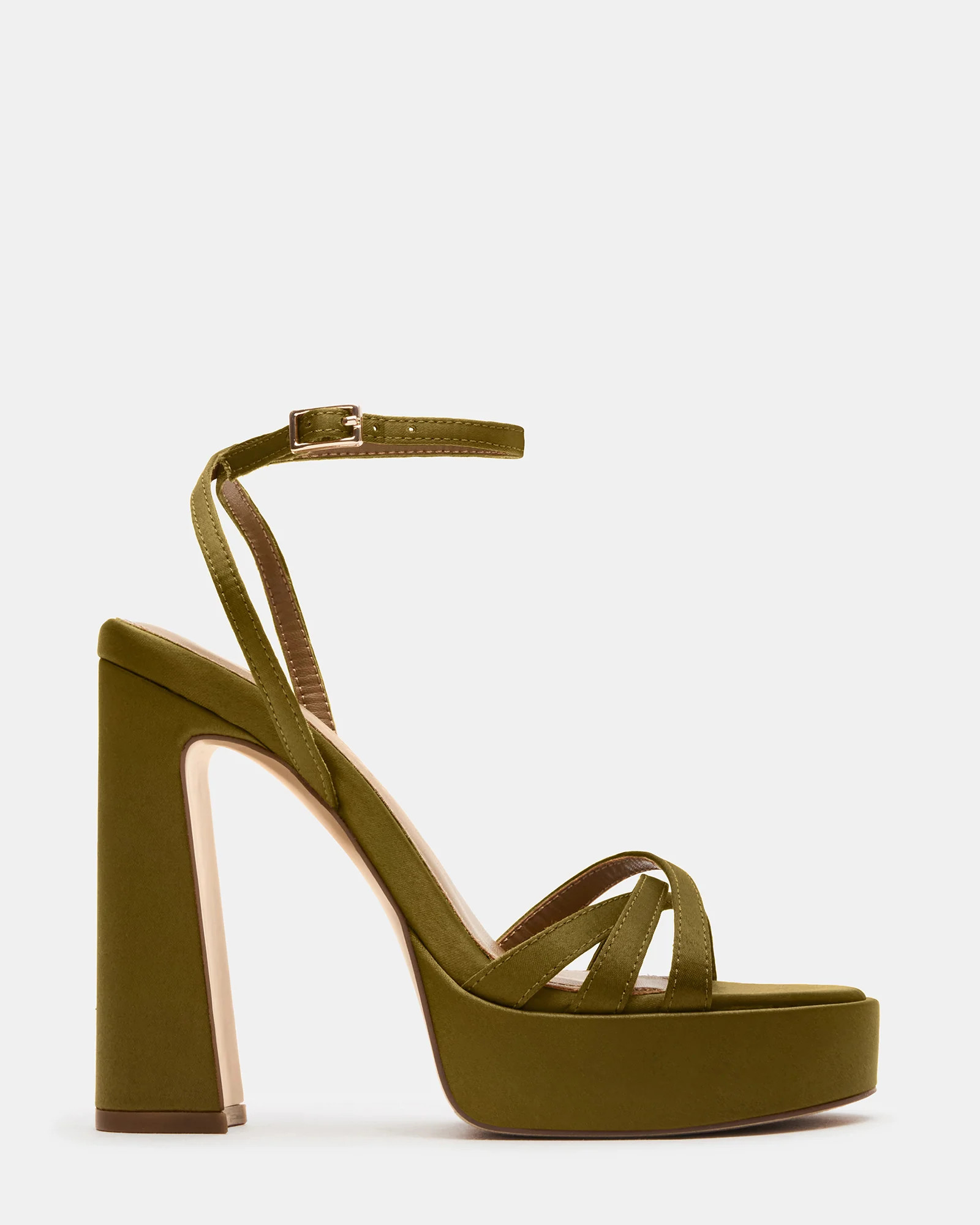 FLEET Olive Strappy Platform Block Heel | Women's Heels | Steve Madden (US)