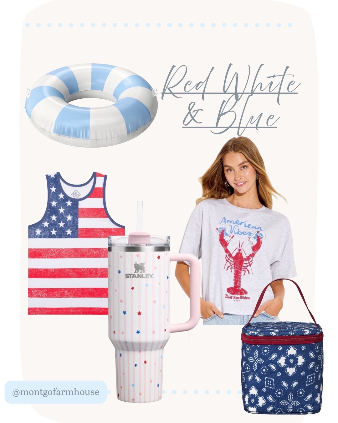 So many festive red white and blue summer finds !!

#LTKSeasonal #LTKTravel #LTKgrwm
