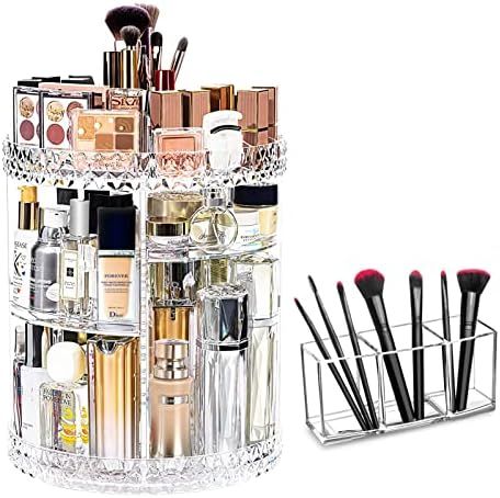 V-Hanver Makeup Storage Organizer Makeup Organizer for Vanity Durable Perfume Organizer Tray Clear C | Amazon (US)
