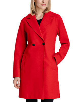 BCBGeneration Women's Raw-Edge Double-Breasted Walker Coat & Reviews - Coats & Jackets - Women - ... | Macys (US)