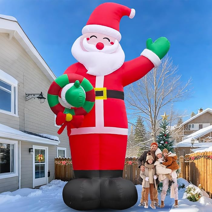Danxilu 20 FT Giant Christmas Inflatables Santa Claus Outdoor Decoration, Huge Santa Blow Up Yard... | Amazon (US)
