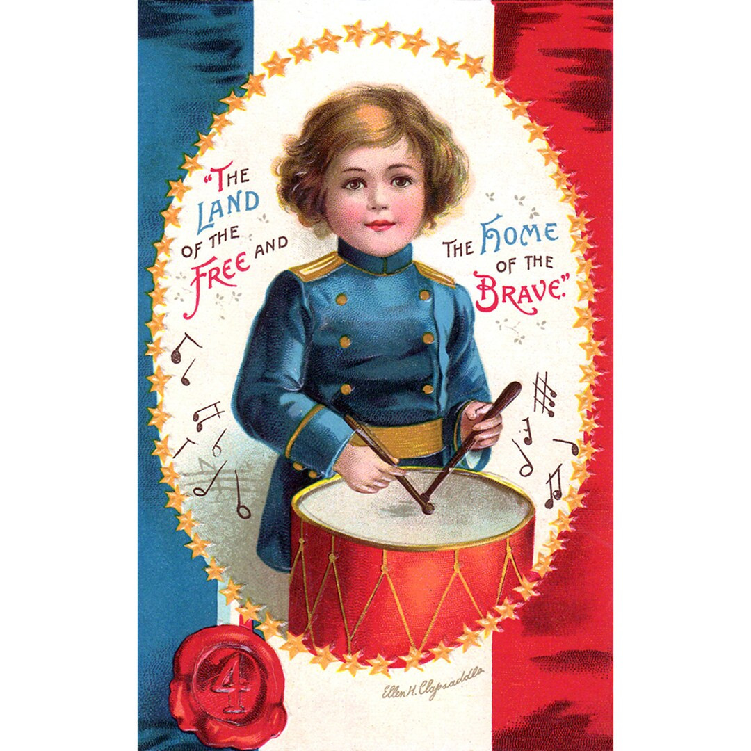 Patriotic Greeting Cards Drummer Boy Fourth of July Notecard Vintage Style Patriotism - Etsy | Etsy (US)