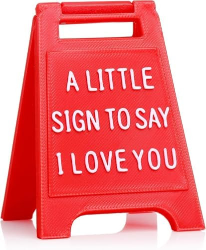 Mini Sign Valentine's Decoration Anniversary Present - Valentines Day Romantic I Love You Sign - ... | Amazon (US)