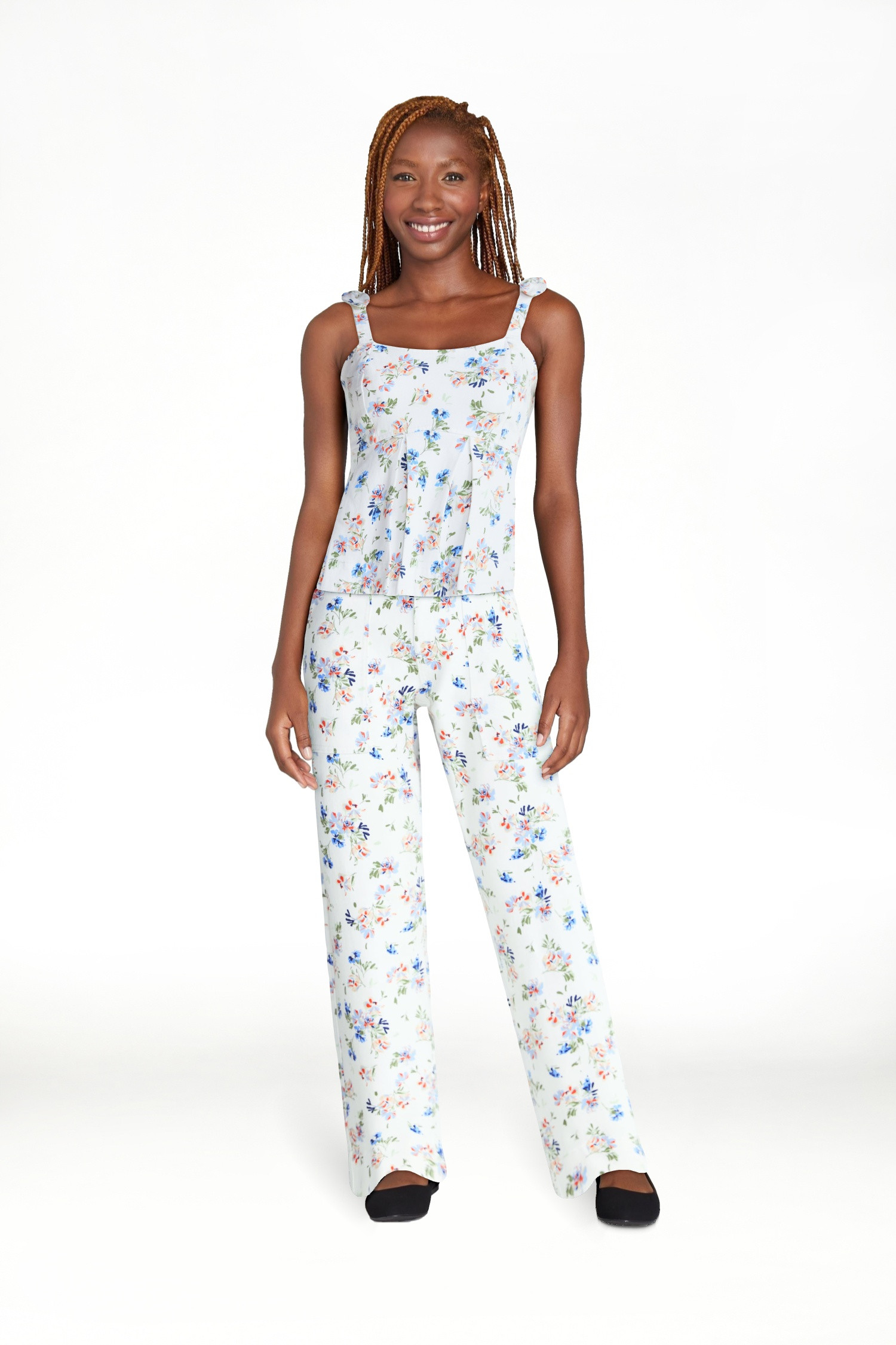 Free Assembly Women's Floral Sleeveless Peplum Top, Sizes XS-XXL | Walmart (US)