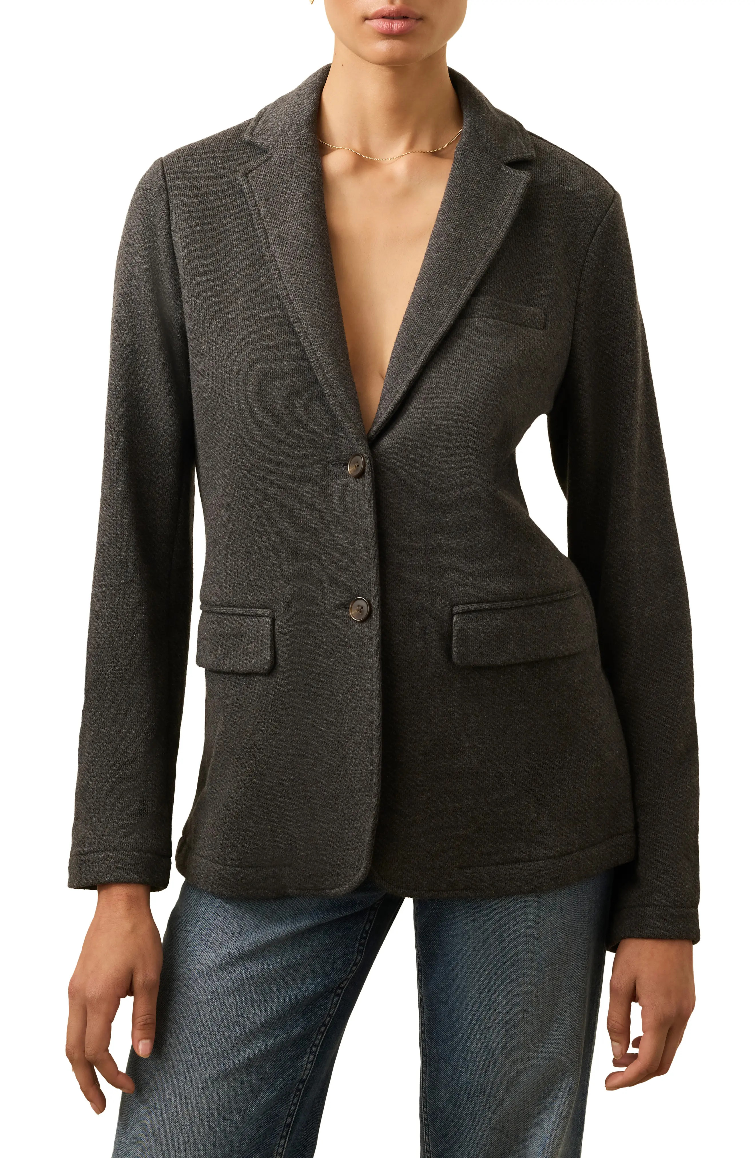 Inlet Cotton Blend Knit Blazer (Women) | Nordstrom | Nordstrom