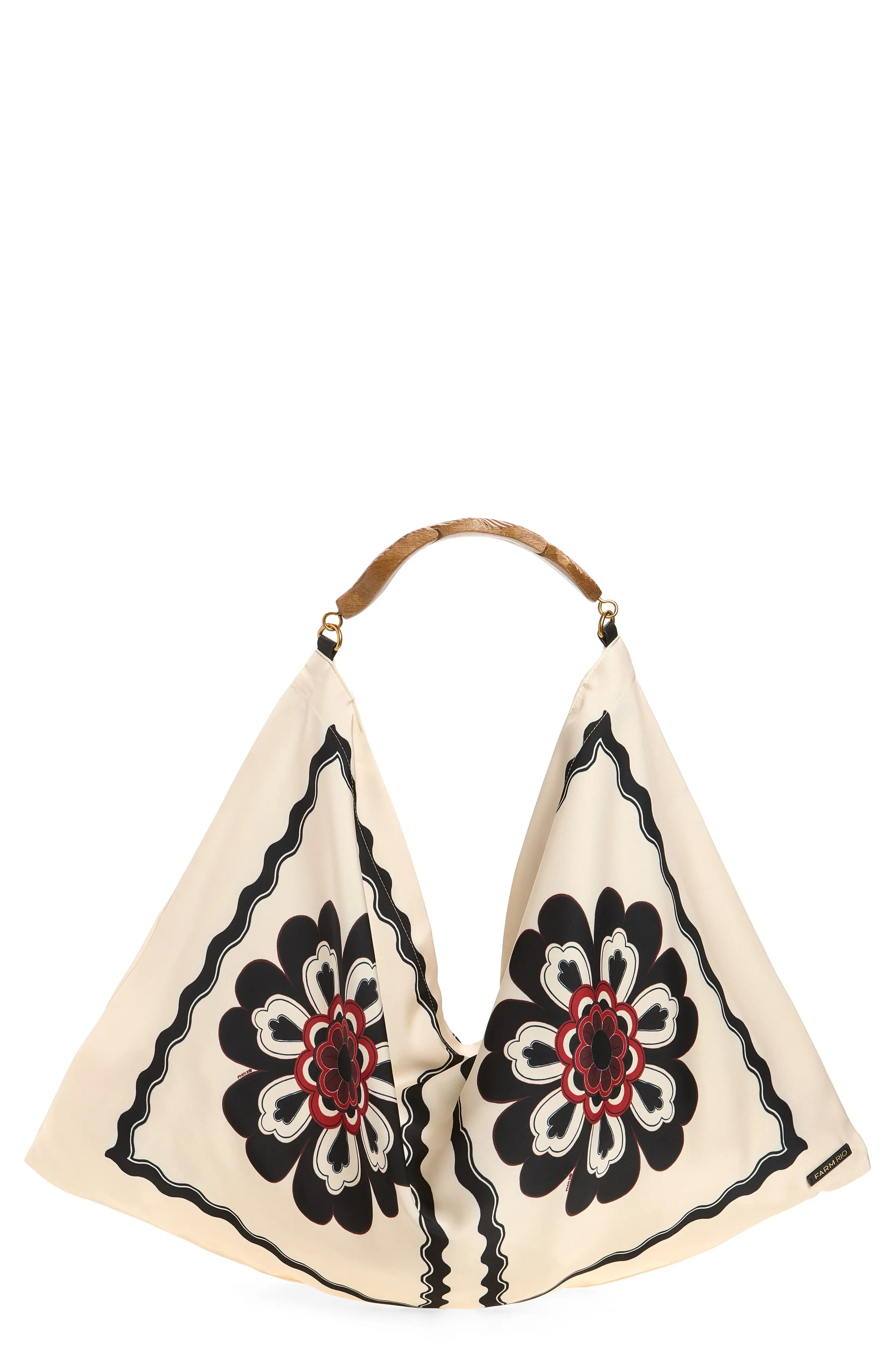 FARM Rio Medium Satin Scarf Bag in Fiore Leno at Nordstrom | Nordstrom