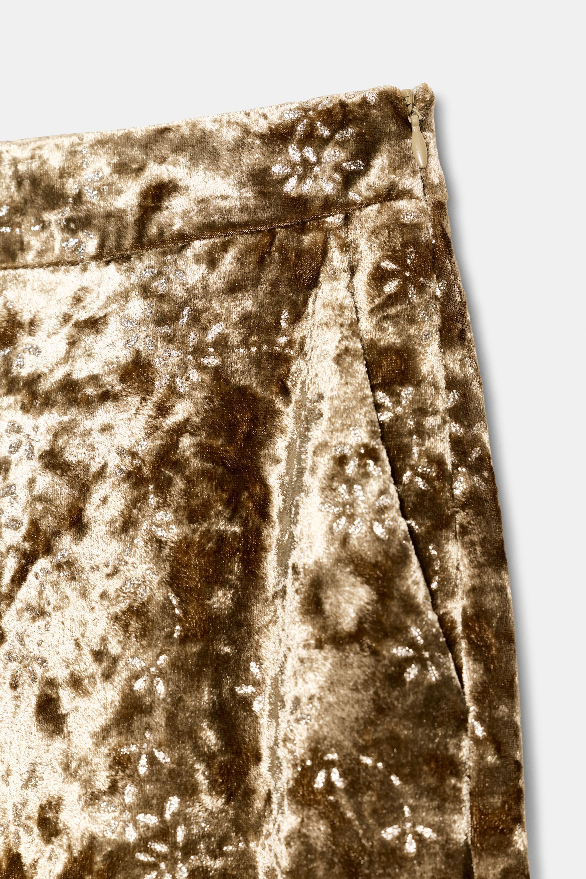 VELVET METALLIC THREAD BALLOON PANTS | Zara US