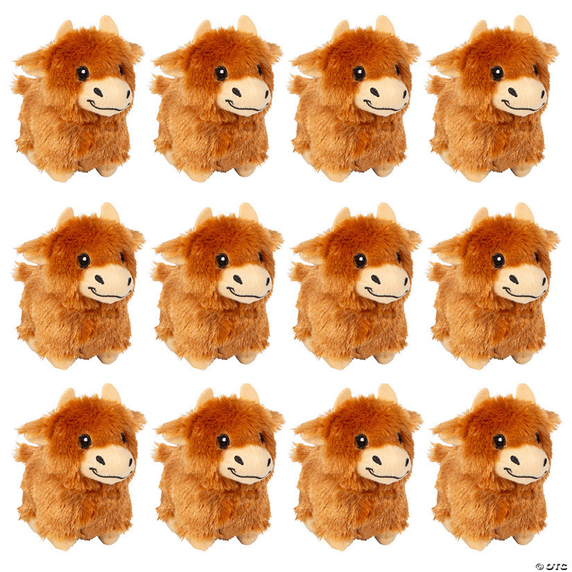 Stuffed Highland Cows - 12 Pc. | Oriental Trading Company