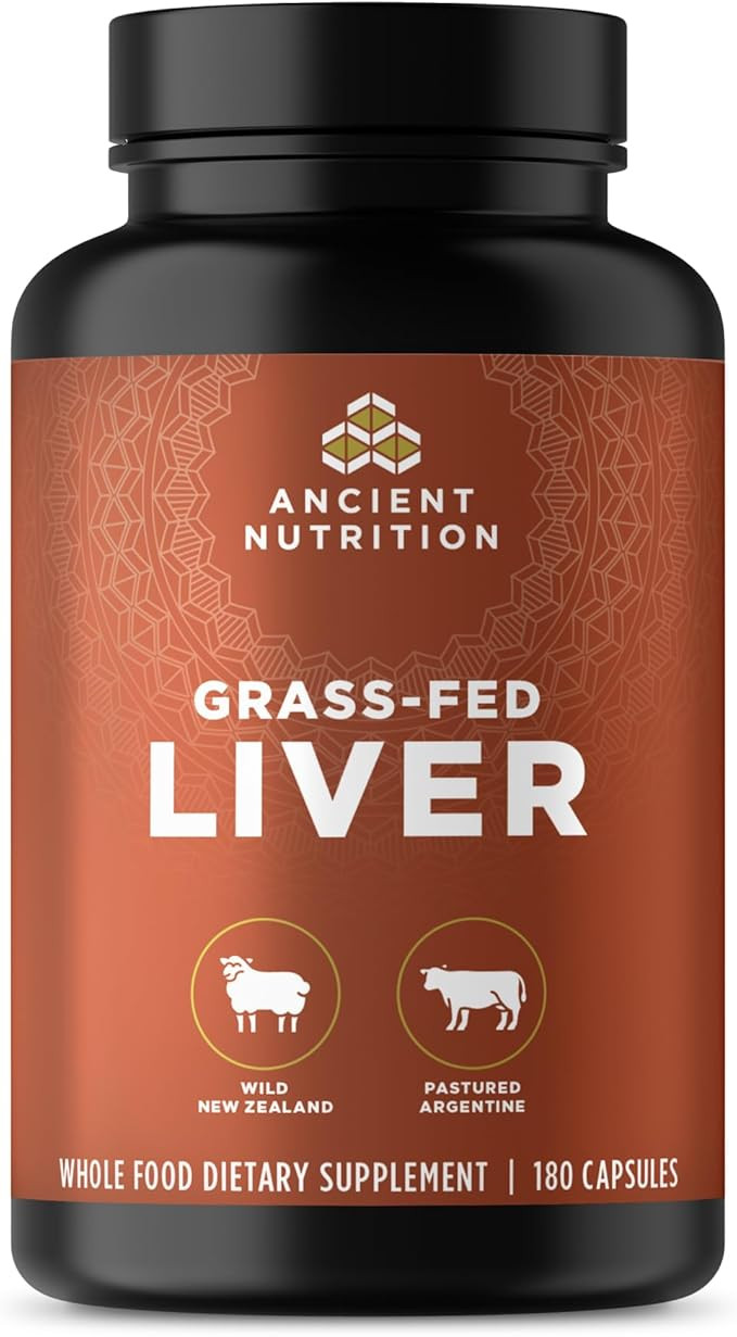 Ancient Nutrition Organ Supplements, Grass-Fed and Wild Organ Complex Capsules, Beef & Lamb Liver... | Amazon (US)