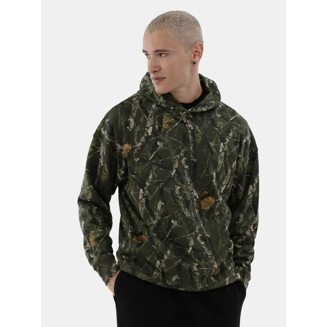 No Boundaries All Gender Oversized Fleece Hoodie with Long Sleeves, Men's Sizes XS-5XL | Walmart (US)