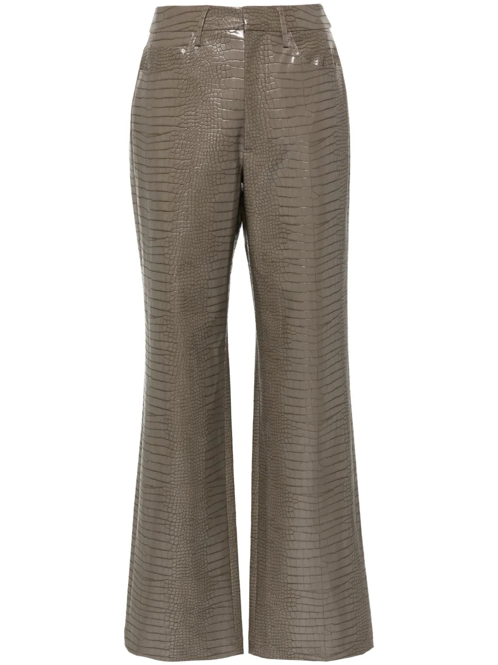 ROTATE BIRGER CHRISTENSEN mid-rise straight-leg Trousers | Brown | FARFETCH | Farfetch Global