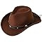 Jastore Kids Girls Boys Western Cowboy Cowgirl Hat with Buckle Belt Felt Fedora Hat | Amazon (US)