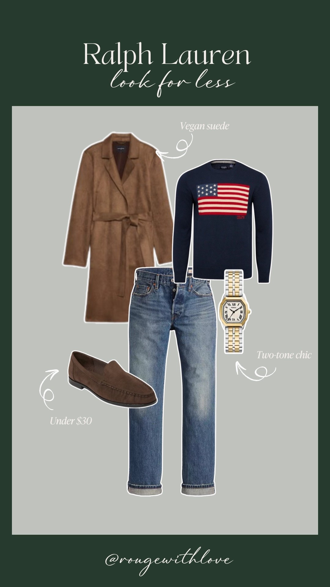 Ralph Lauren look for less 
Walmart
Zara
Target
Levi’s
Fossil

#LTKGiftGuide #LTKHoliday #LTKStyleTip