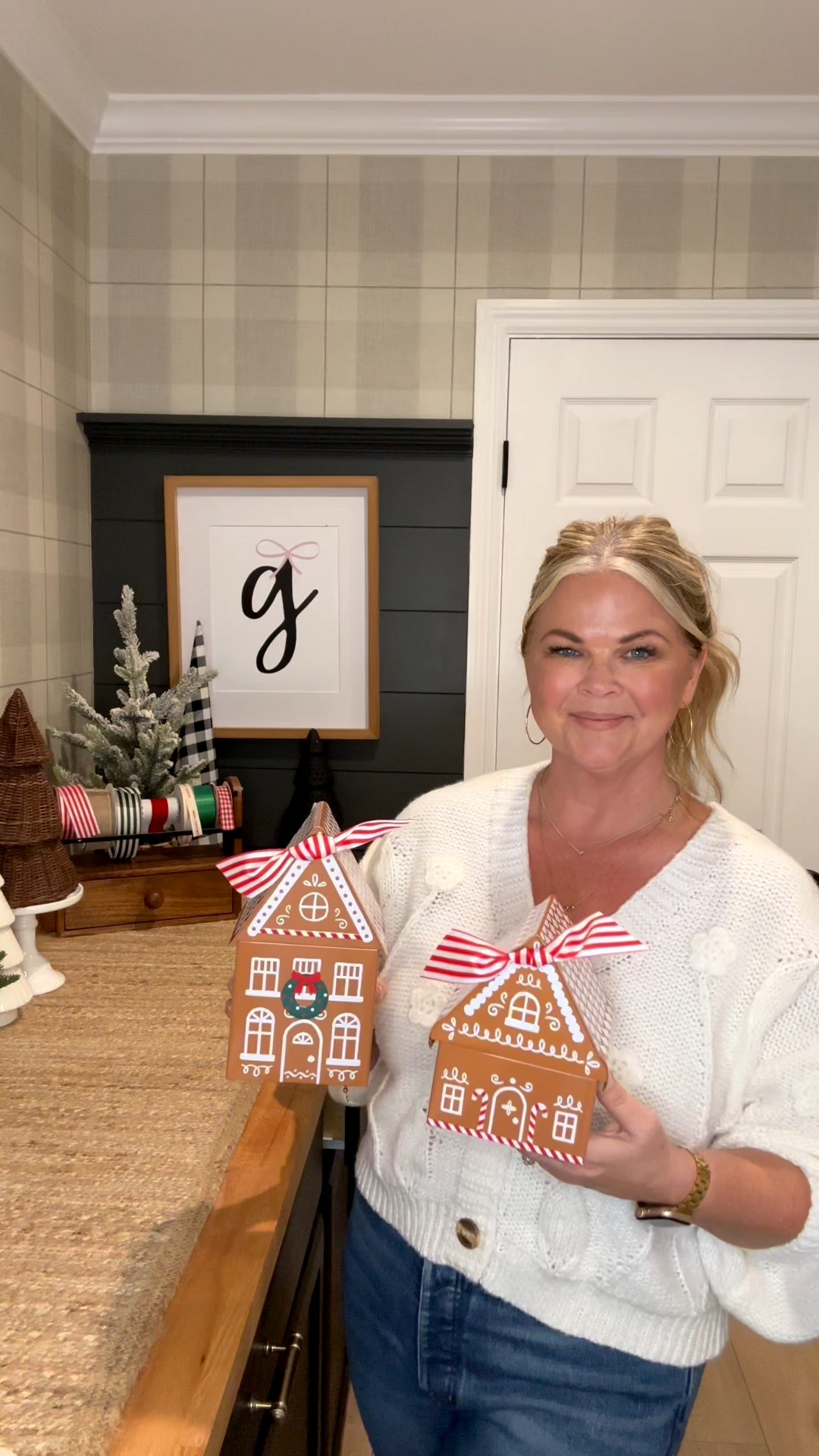 These gingerbread houses are too cute! A great way to gift this Christmas. I out these together for a host gift but this would also be a fun gift exchange idea, co worker or boss gift & so much more! 🎄🤎

#LTKGiftGuide #LTKHoliday #LTKSeasonal