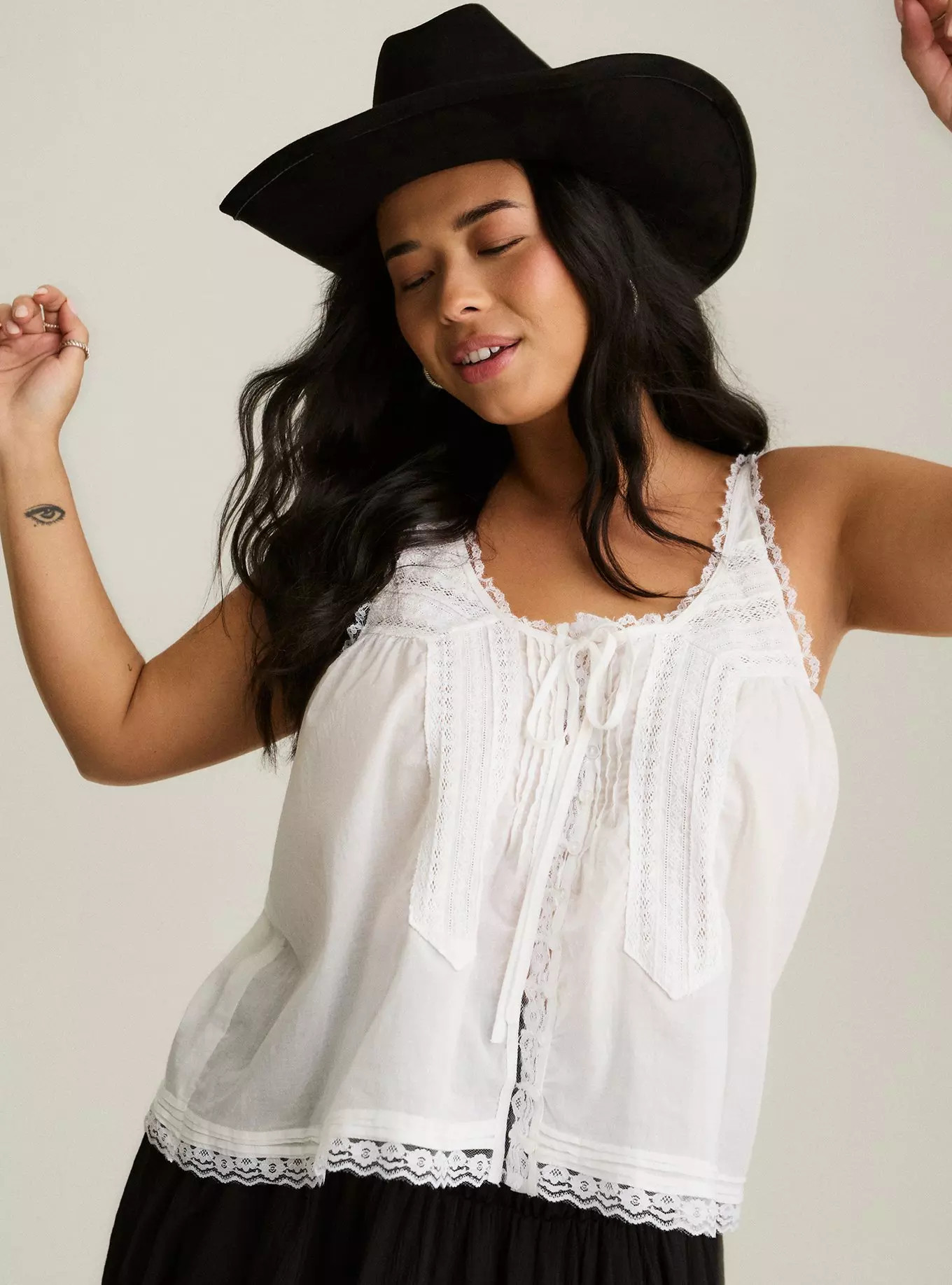 Festi Lace Tie-Front Tank | Torrid (US & Canada)