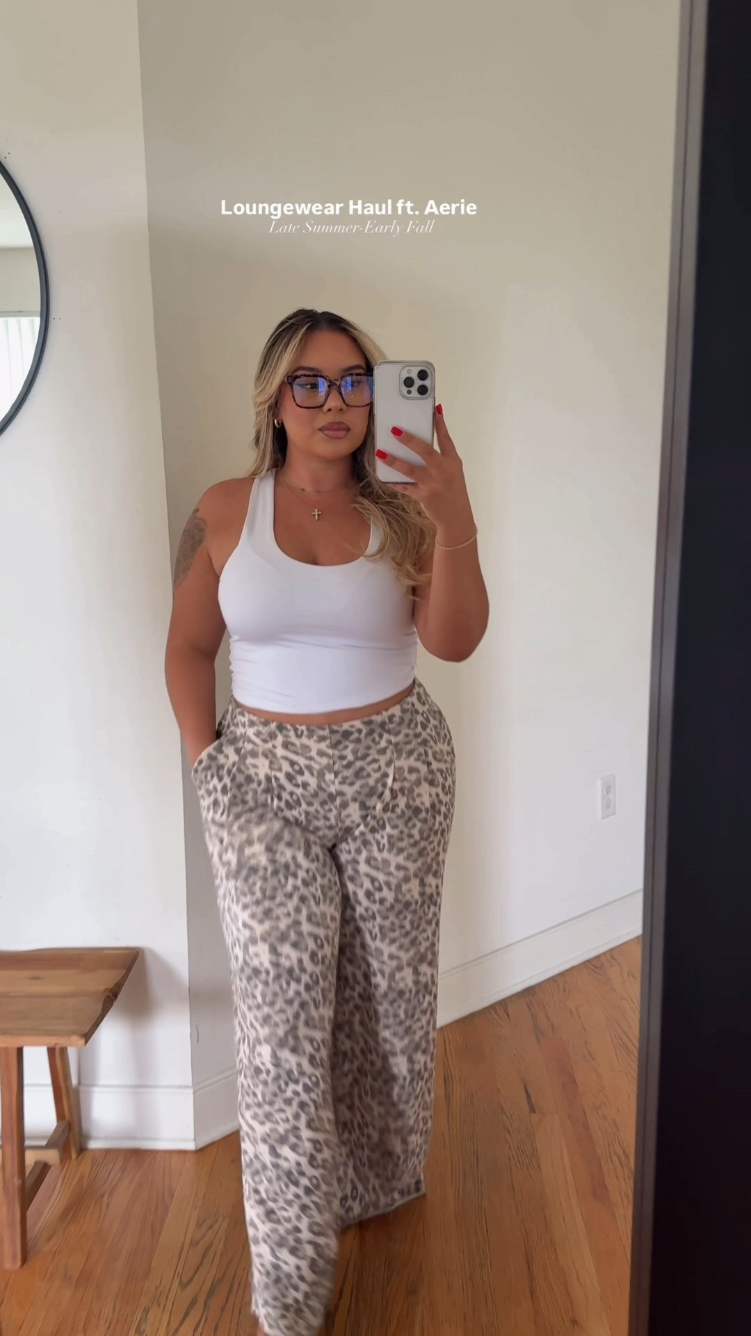 Late Fall-Early Fall Loungewear; sizing ⬇️ 
I’m a US 10/12, 5’2 for ref* 

Leopard Pants: Small 
Grey Sweater: Small 
Grey shorts: Medium
Grey Pants(No pockets): Medium 
Navy Blue Sweater: Small
Navy Blue Pants(has pockets): Medium
#LTKStyleTip

#LTKMidsize #LTKSeasonal