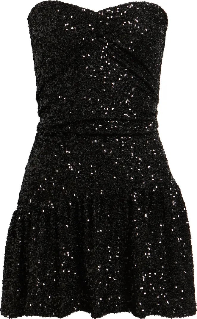 BP. Strapless Sequins Flounce Hem Minidress | Nordstrom | Nordstrom