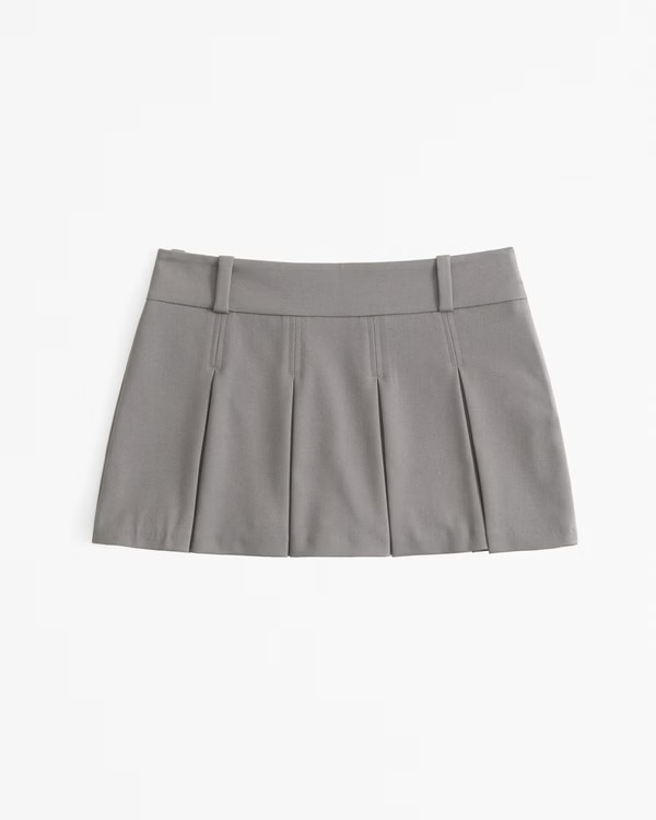 Mid Rise Pleated Mini Skort | Abercrombie & Fitch (US)