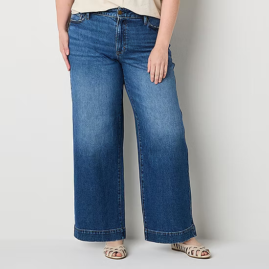 a.n.a Womens High Rise Wide Leg Jean | JCPenney