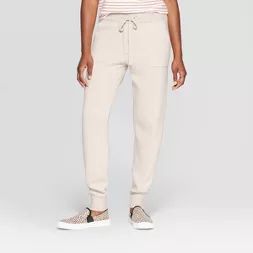 Women's Mid-Rise Knit Sweater Jogger Pants - Universal Thread™ Oatmeal | Target