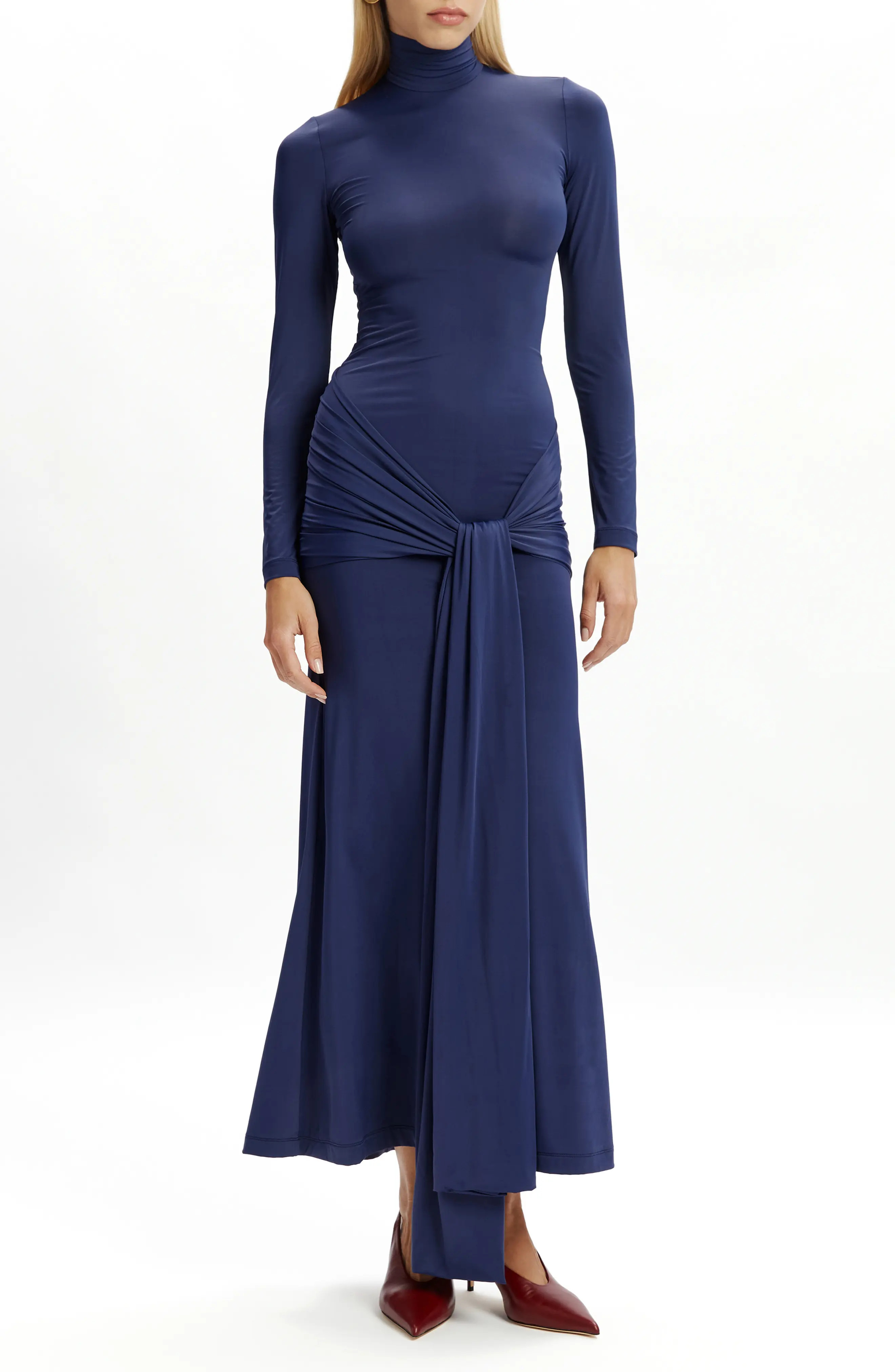 Bardot Alix Tie Front Long Sleeve Maxi Dress (Women) | Nordstromrack | Nordstrom Rack
