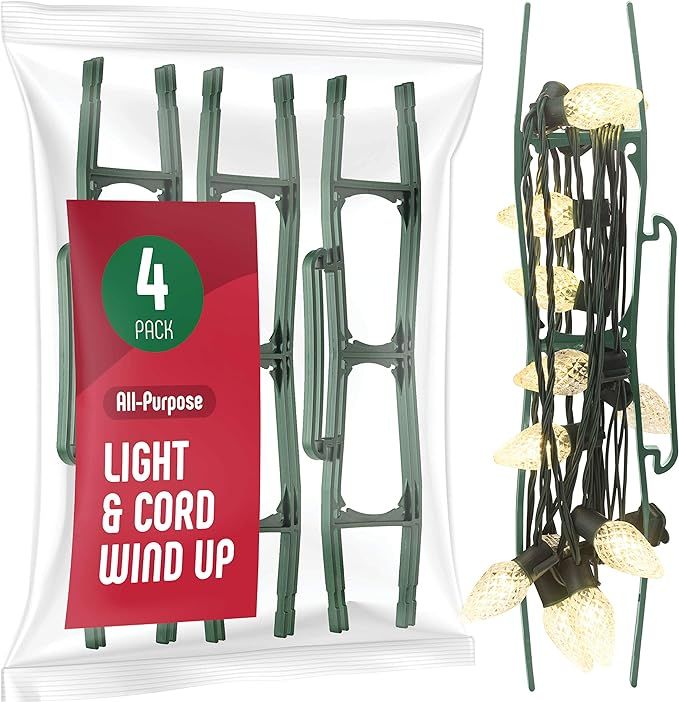 Christmas Lights Storage Holder [Set of 4] All-Purpose light cord wind up - Holiday Light Storage... | Amazon (US)
